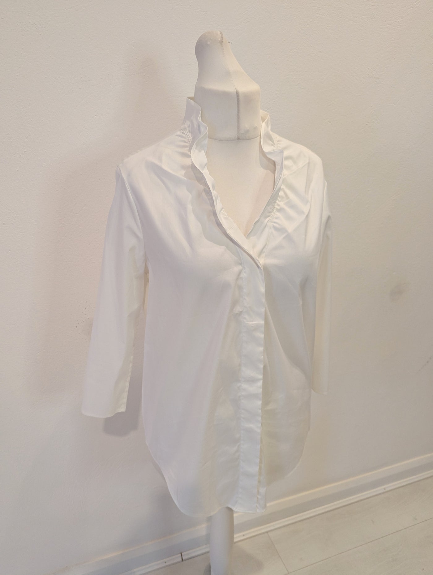 Cos White Frill Shirt 40