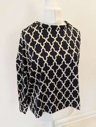 Anonyme Black tile print Top L