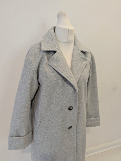 River Island Grey Duster Coat 12 NWT