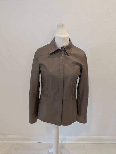 H&M Mocha Pleather Jacket 12