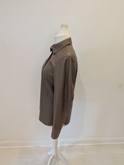 H&M Mocha Pleather Jacket 12