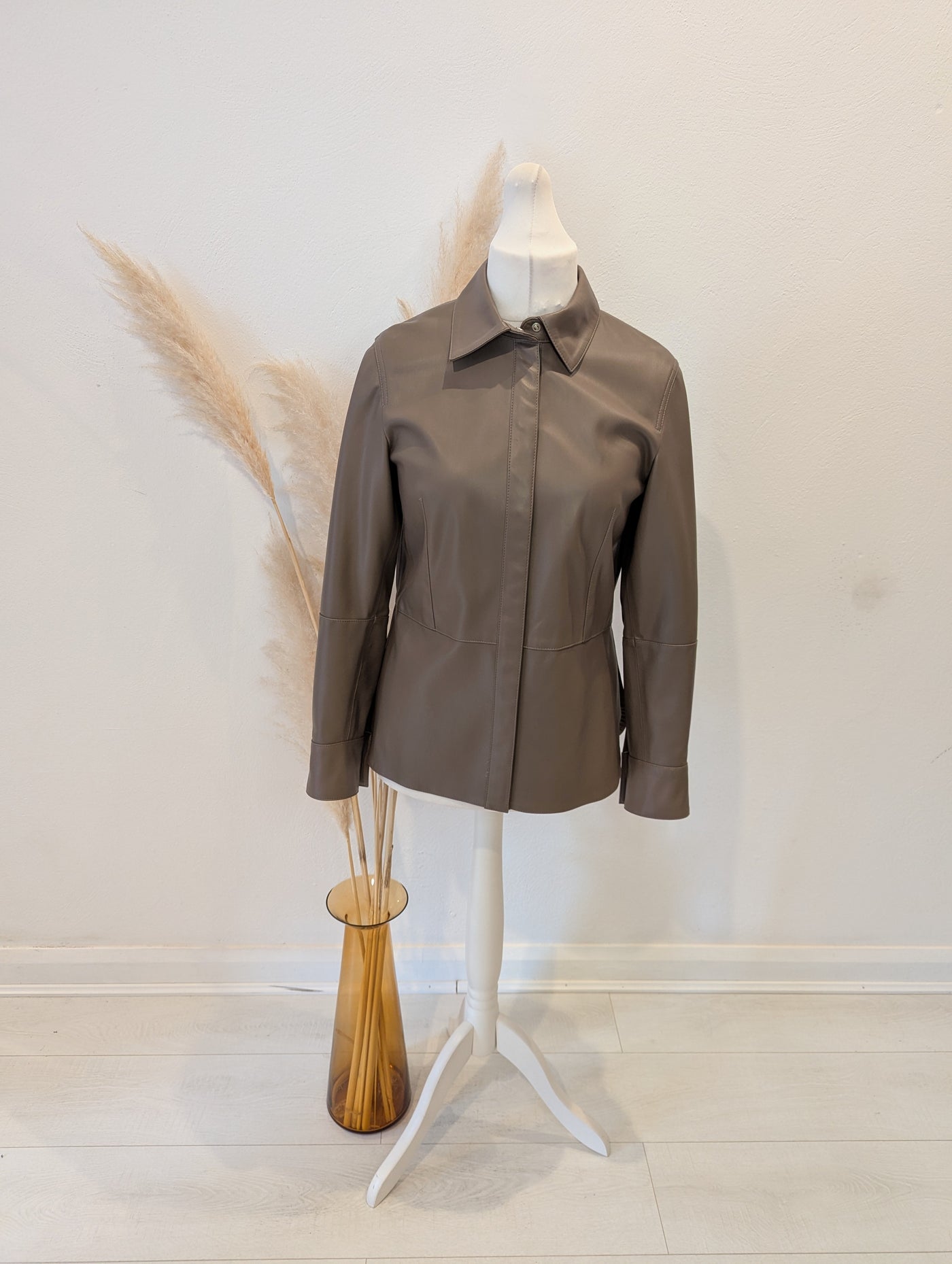 H&M Mocha Pleather Jacket 12