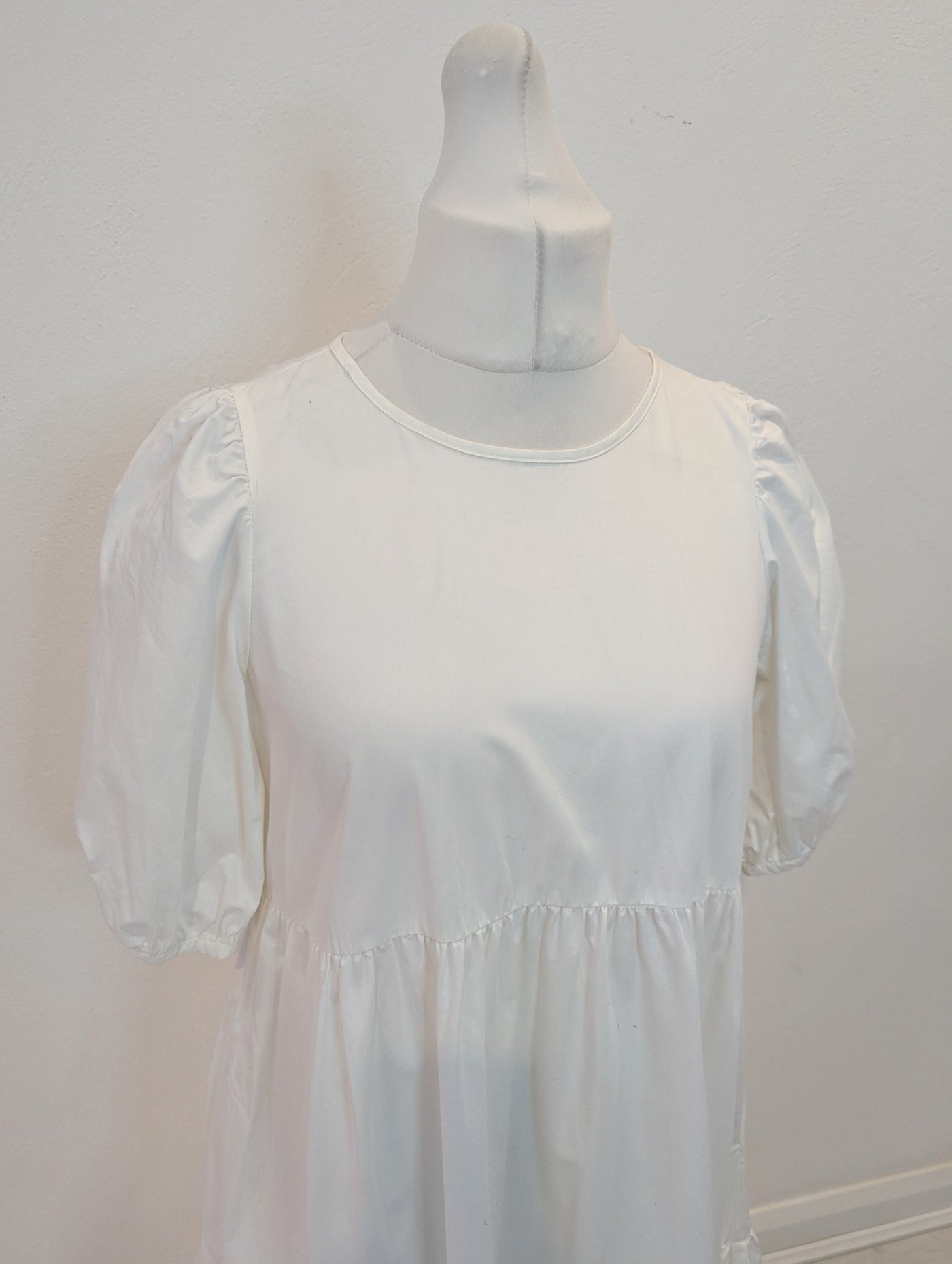 Zara White Tiered Dress L