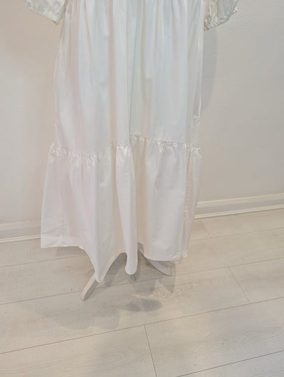Zara White Tiered Dress L