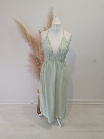 Zara Mint Halter Neck Dress L