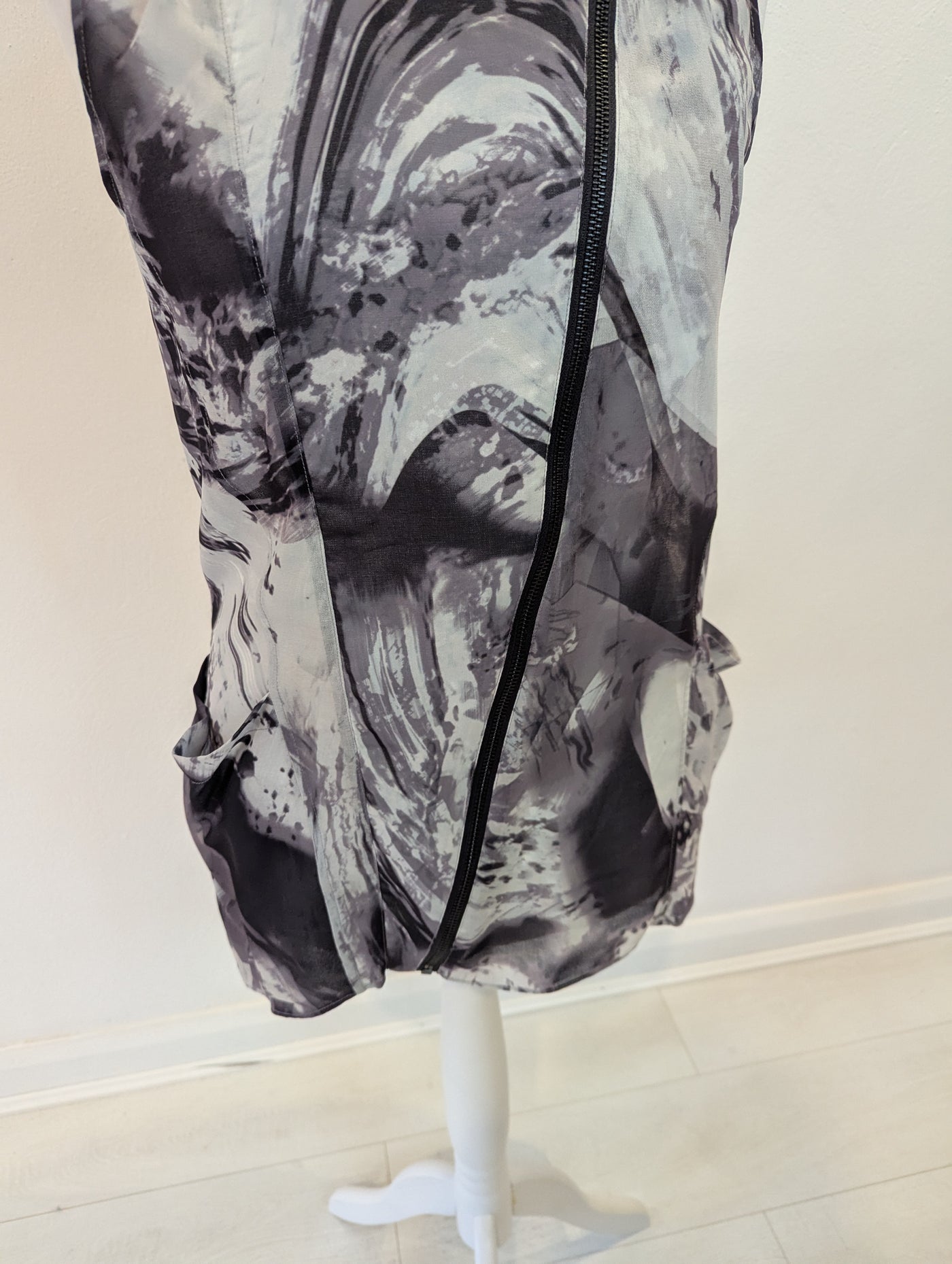 Mint Velvet Grey Sleeveless Zip Tunic Size 10