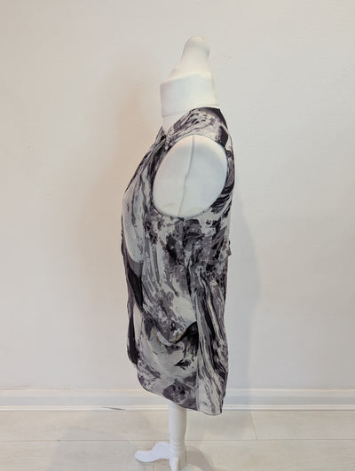 Mint Velvet Grey Sleeveless Zip Tunic Size 10
