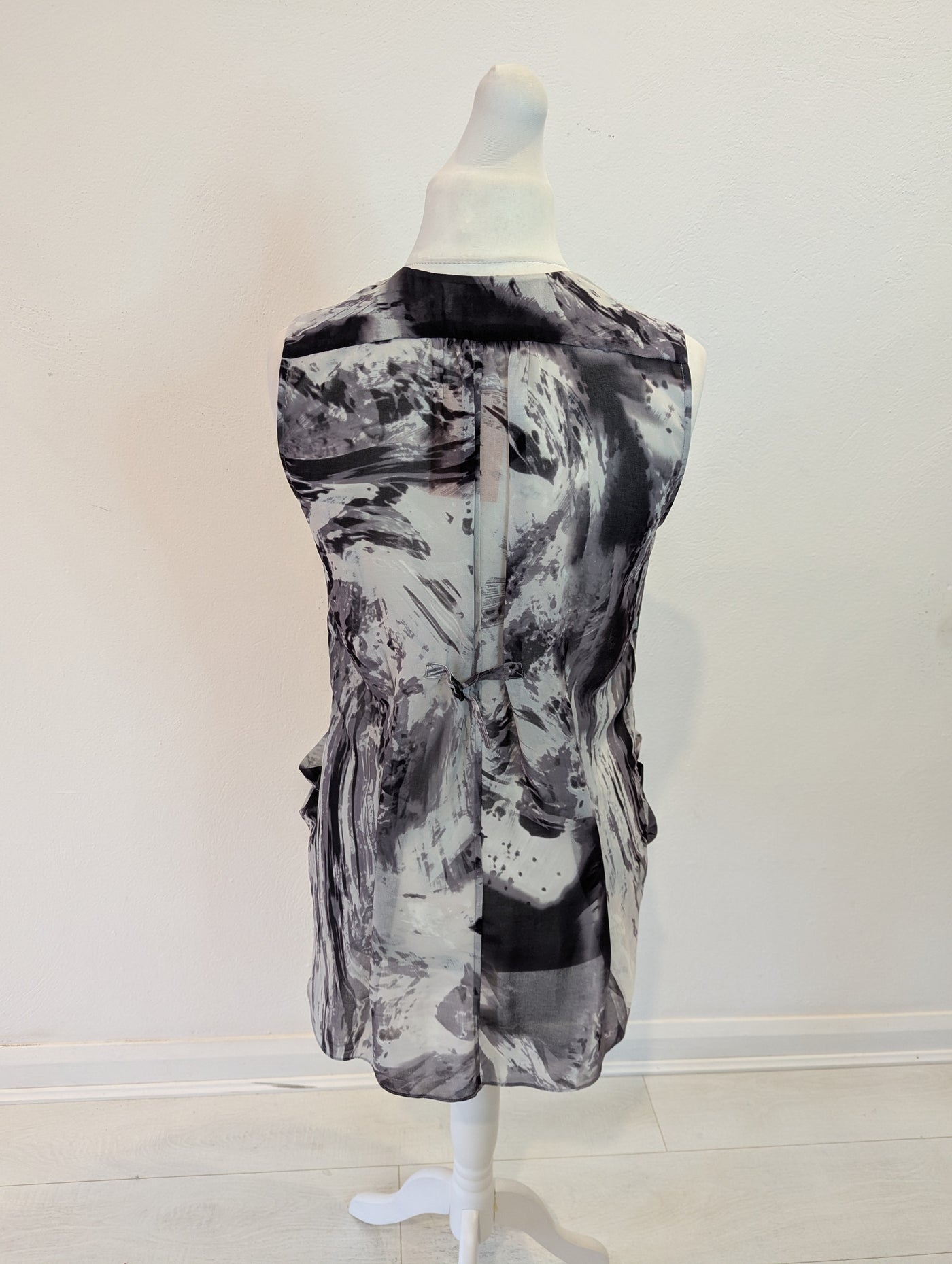 Mint Velvet Grey Sleeveless Zip Tunic Size 10