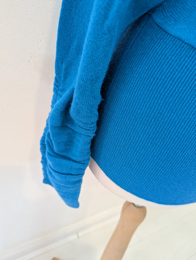 Reiss blue wool mix top XS