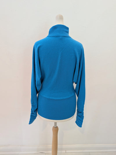 Reiss blue wool mix top XS