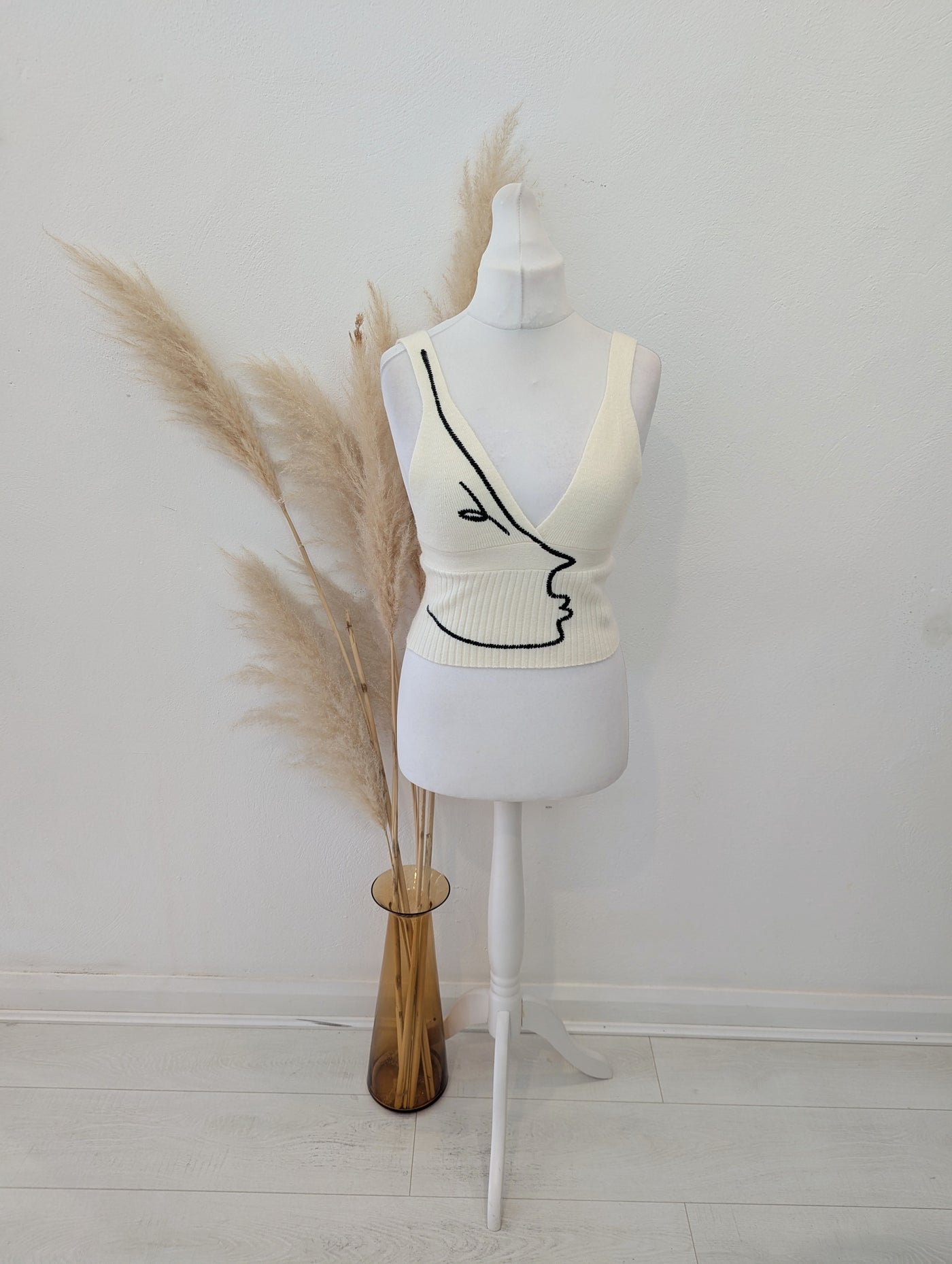Zara Cream Knitted Top L RRP £27.99
