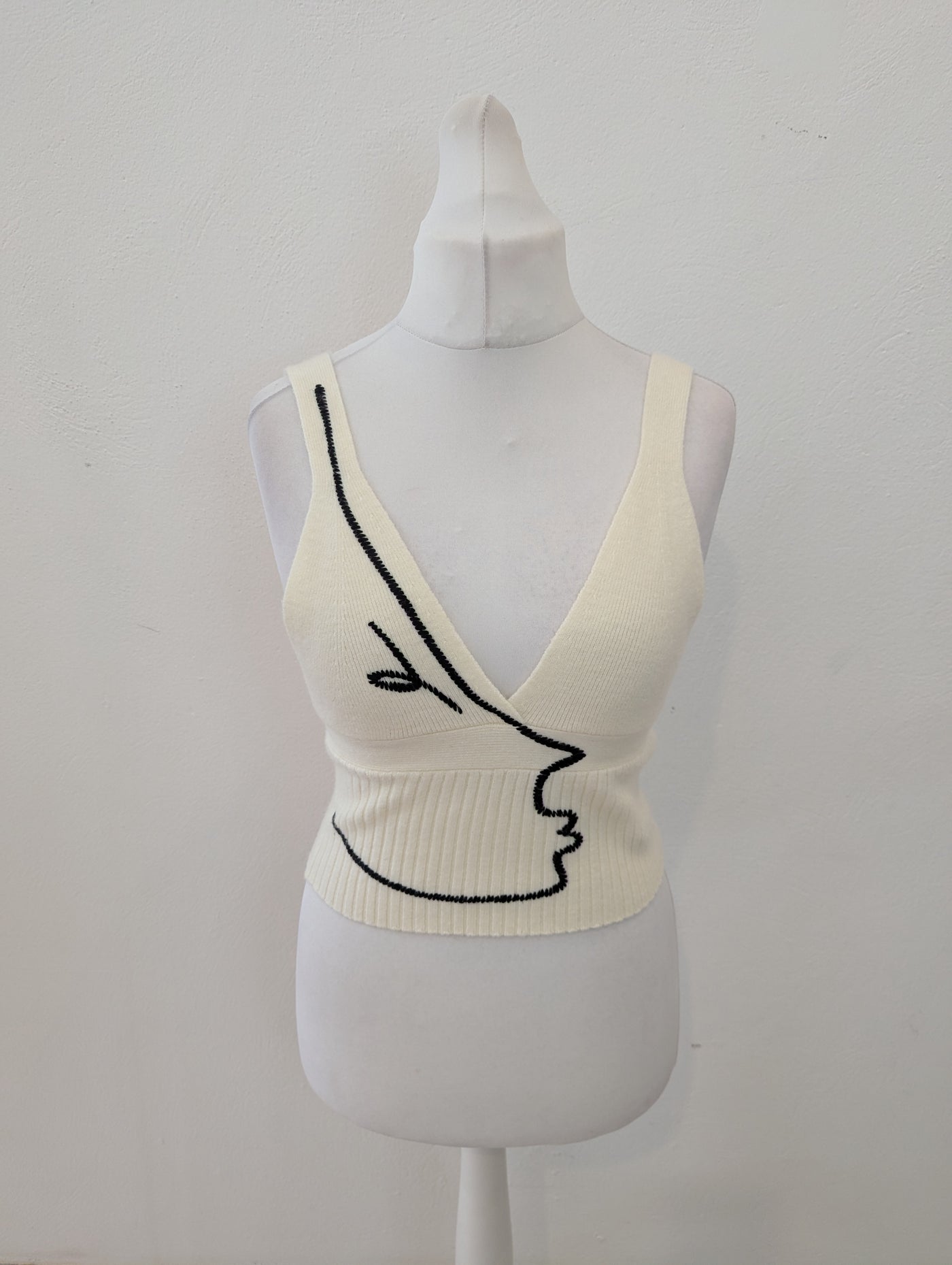 Zara Cream Knitted Top L RRP £27.99