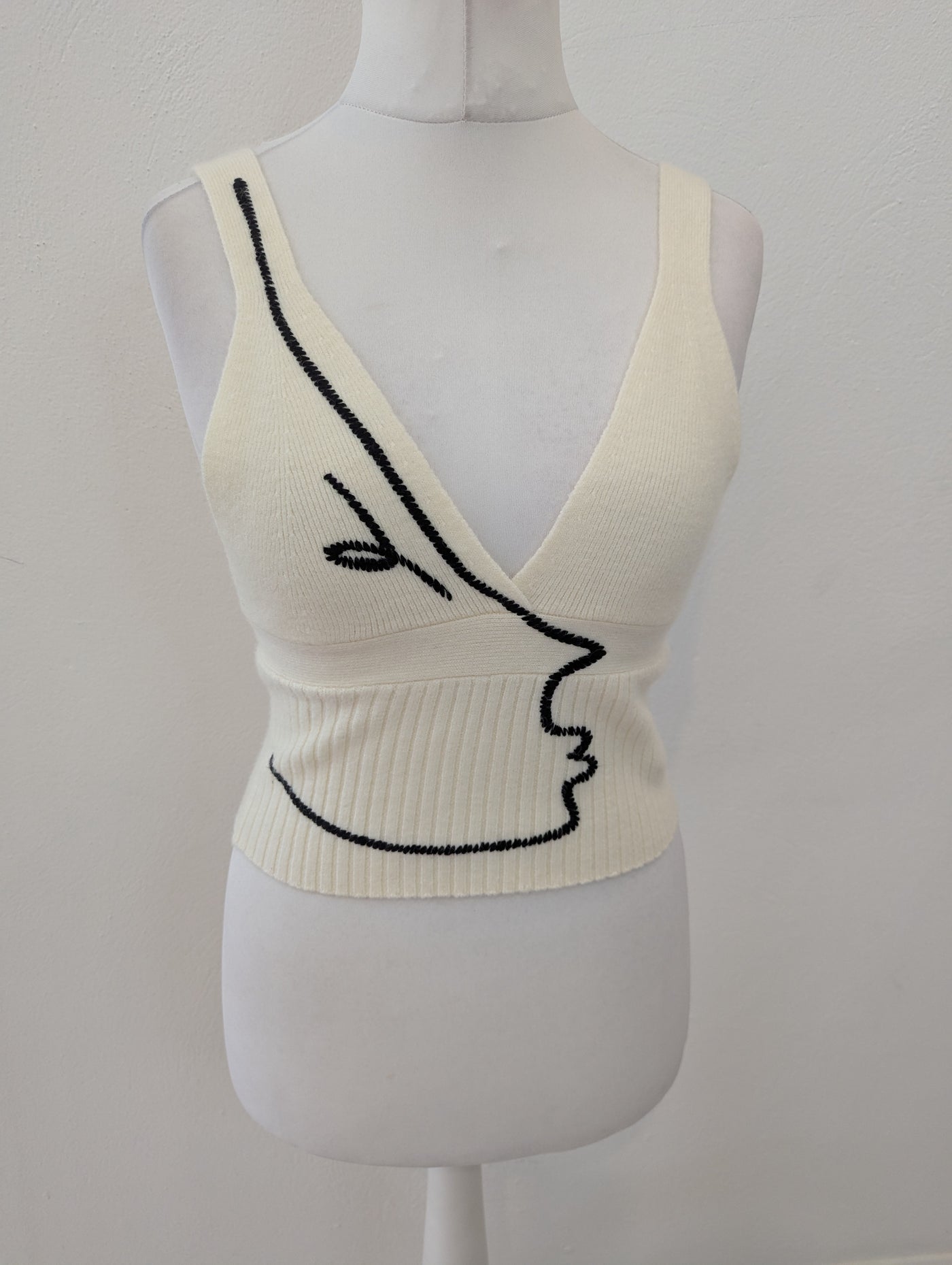 Zara Cream Knitted Top L RRP £27.99