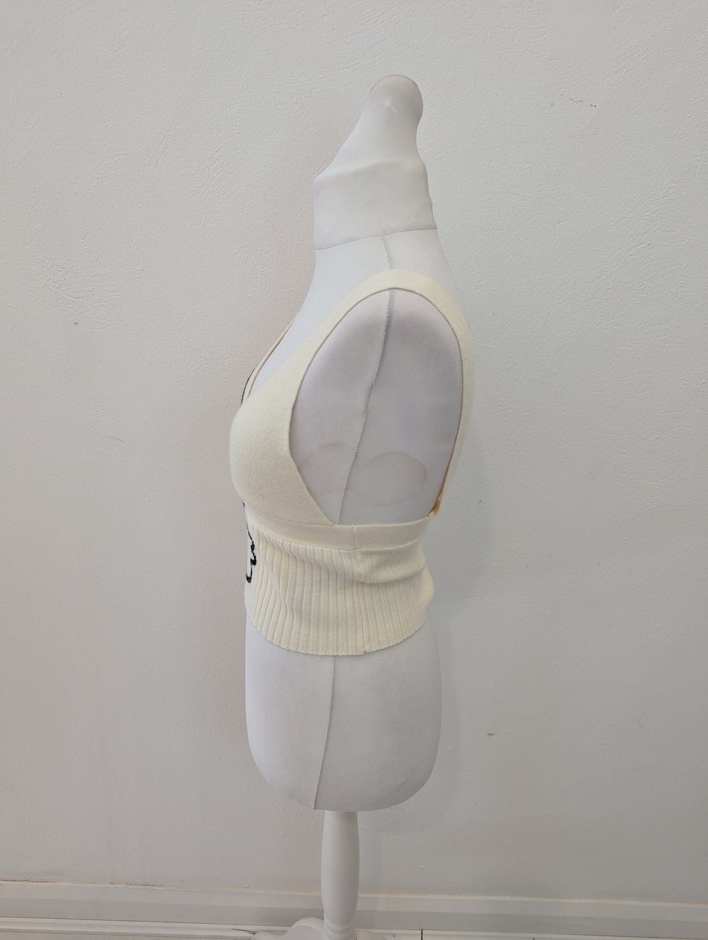 Zara Cream Knitted Top L RRP £27.99
