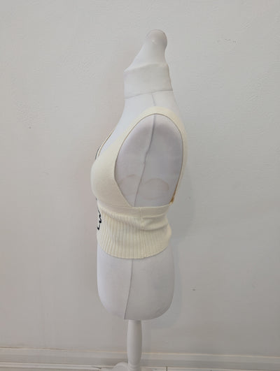 Zara Cream Knitted Top L RRP £27.99