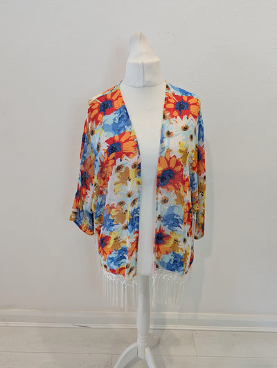 Urban Mist Bright Fringed Cover Up One Size