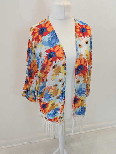 Urban Mist Bright Fringed Cover Up One Size