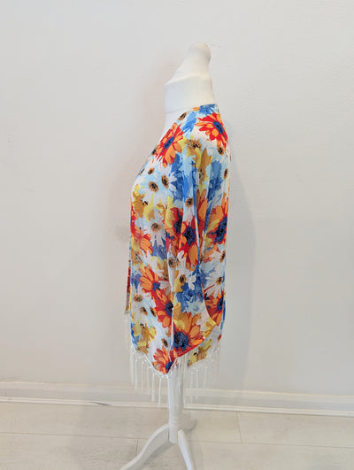Urban Mist Bright Fringed Cover Up One Size