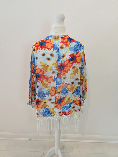 Urban Mist Bright Fringed Cover Up One Size