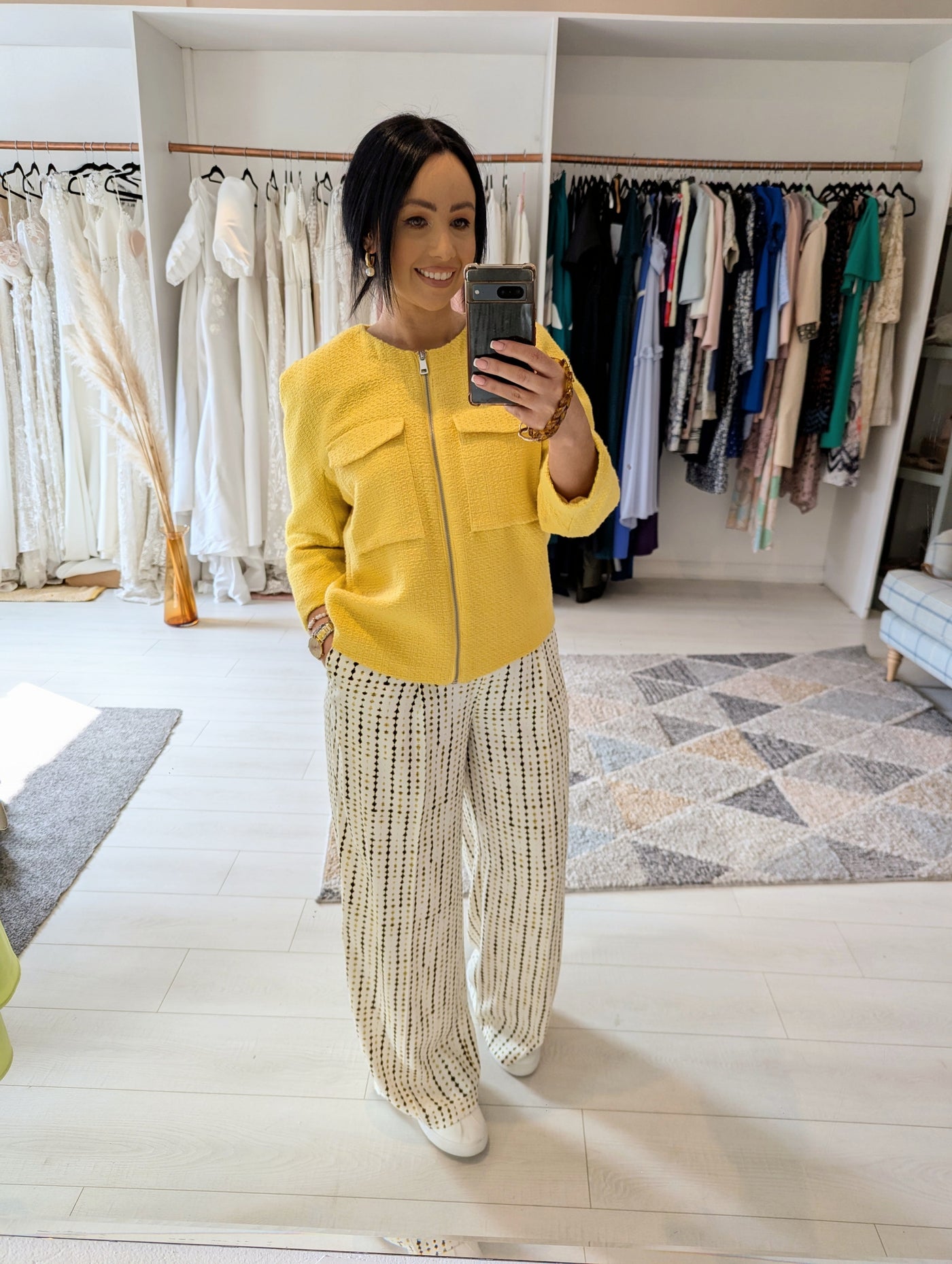 H&M Yellow Boucle Jacket 12