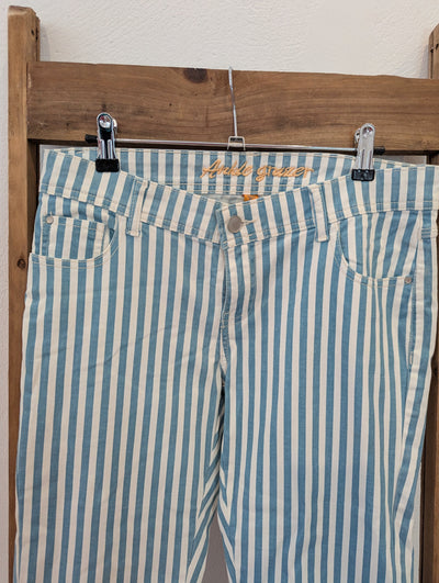 Denim Co Blue White Stripe Trousers 12