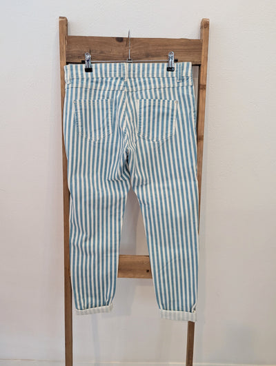 Denim Co Blue White Stripe Trousers 12