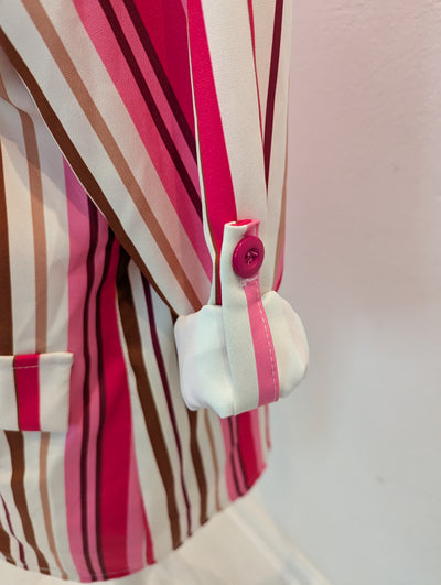 Moolberry pink stripe blazer M