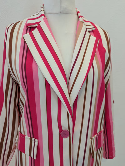 Moolberry pink stripe blazer M