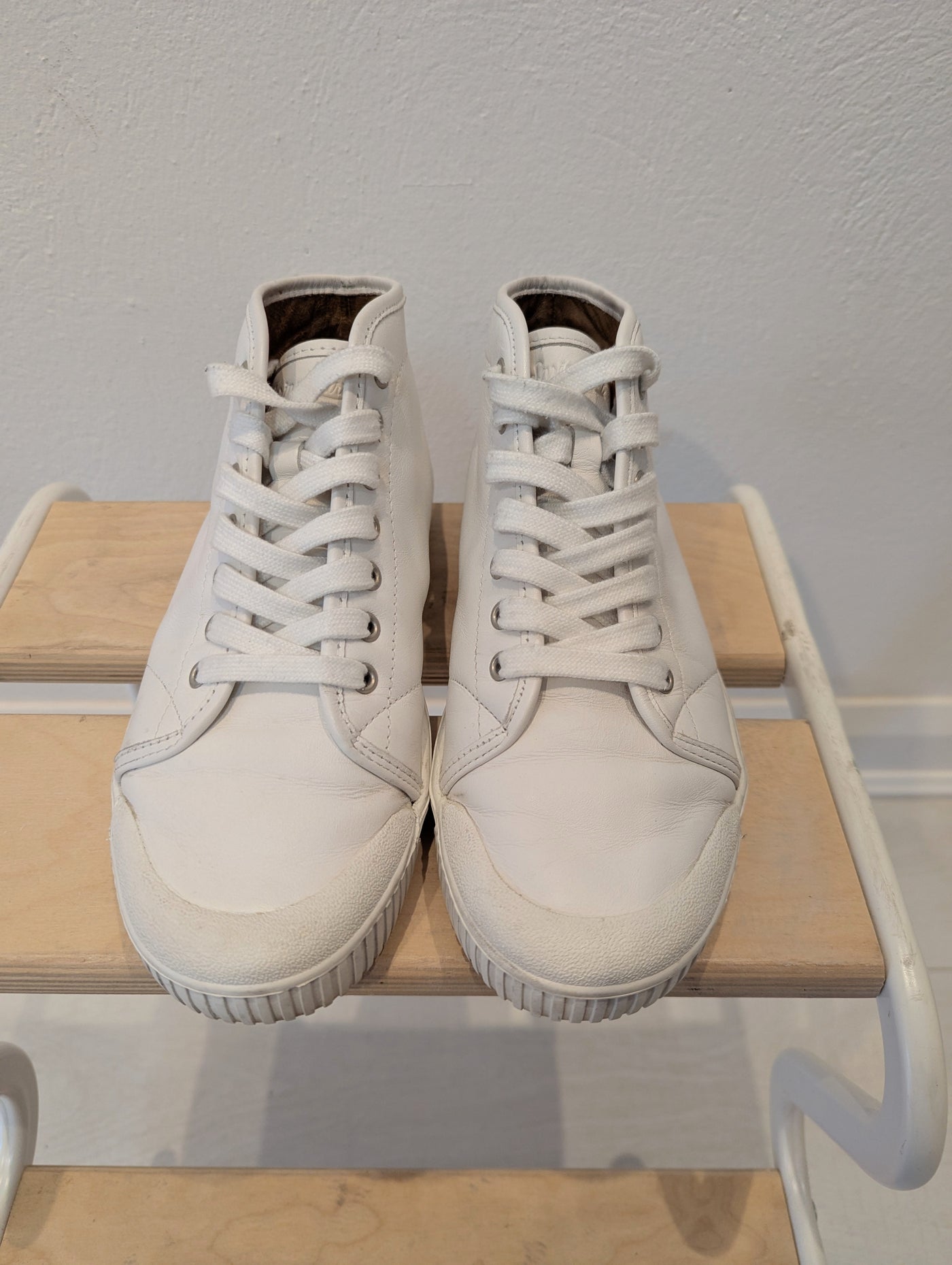 Spring Court white high tops 5 RRP £133