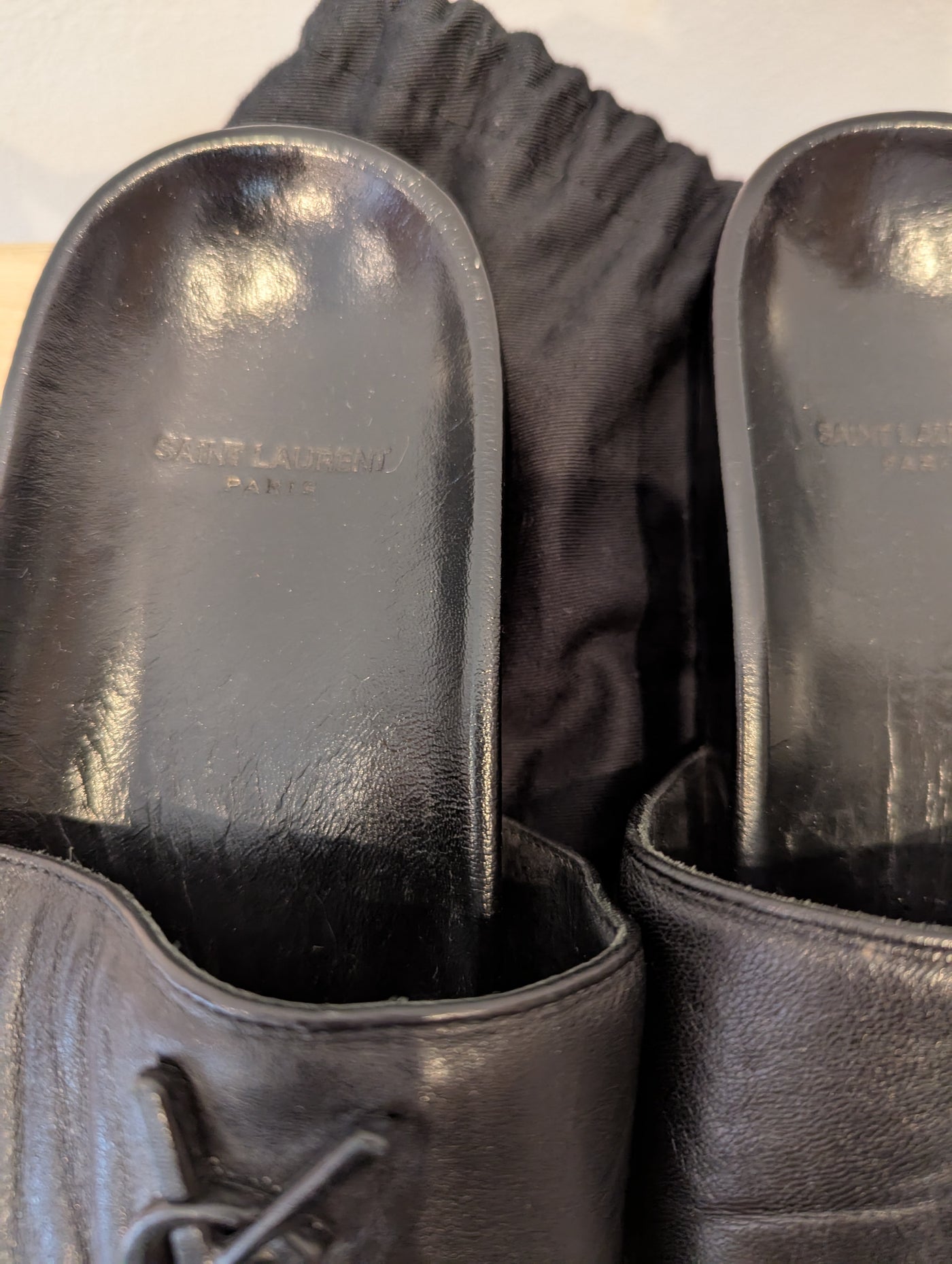 YSL Joan black sliders 4 RRP £600