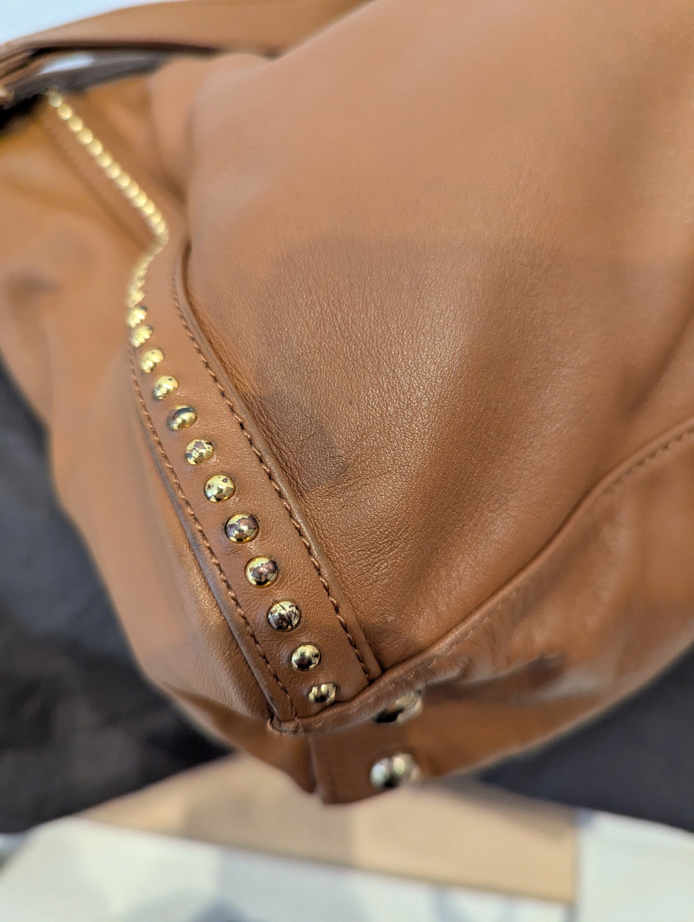 Ted Baker tan gold stud bag