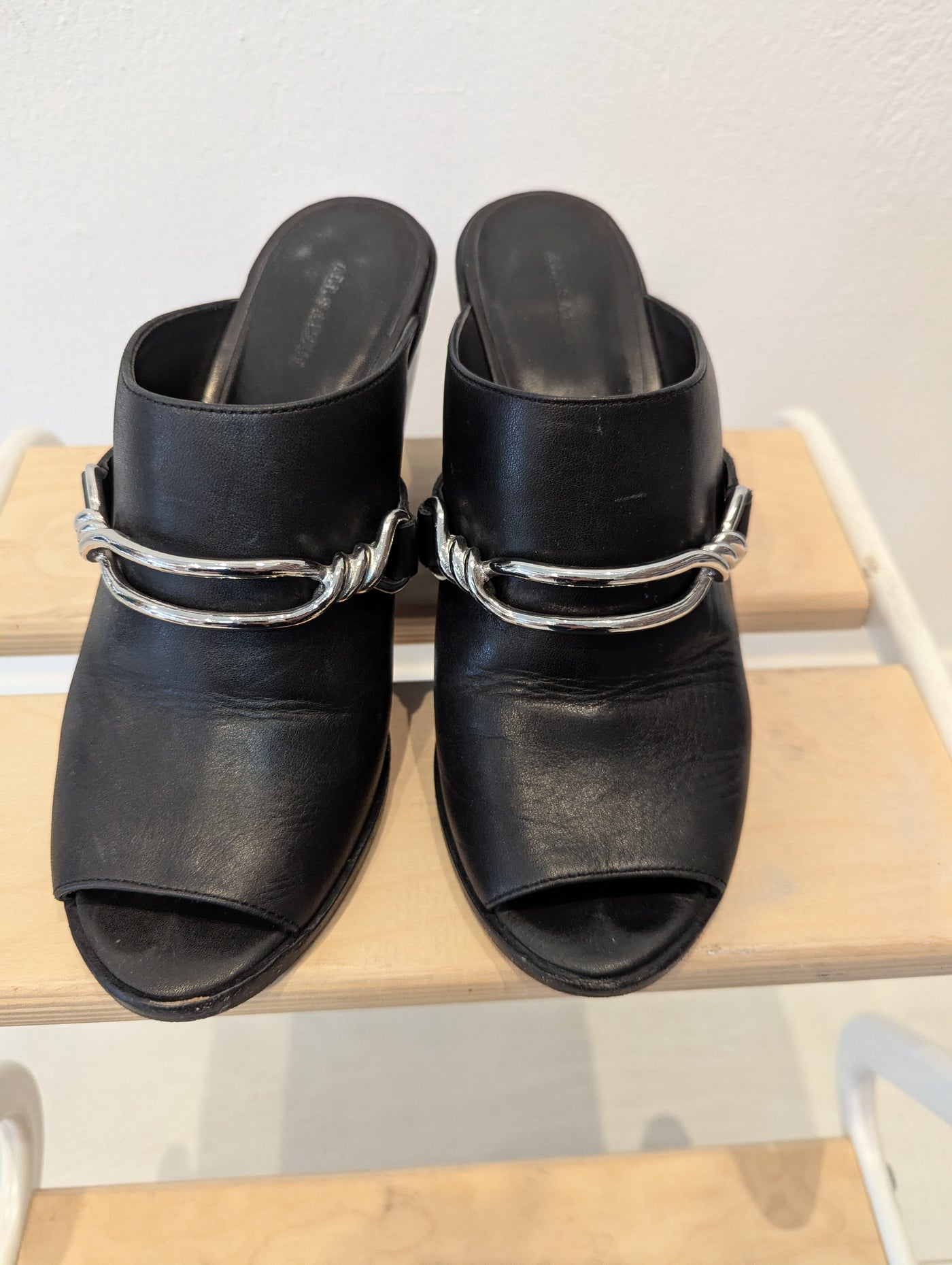 All Saints Black Wedged Mule 5