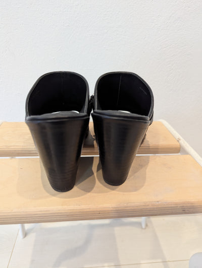All Saints Black Wedged Mule 5