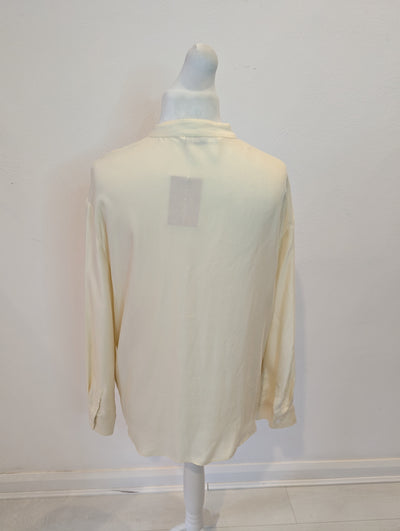 Zara Lemon Beaded Shirt L
