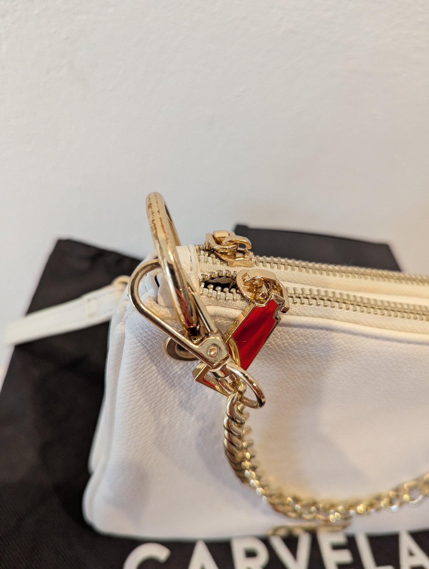 Carvela white crossbody bag
