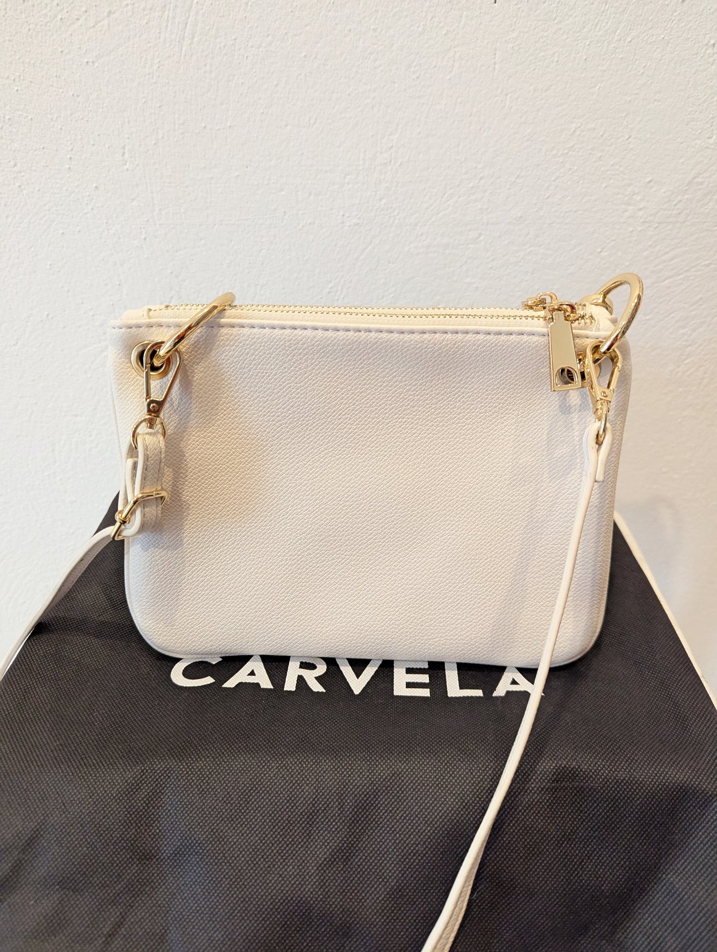 Carvela white crossbody bag