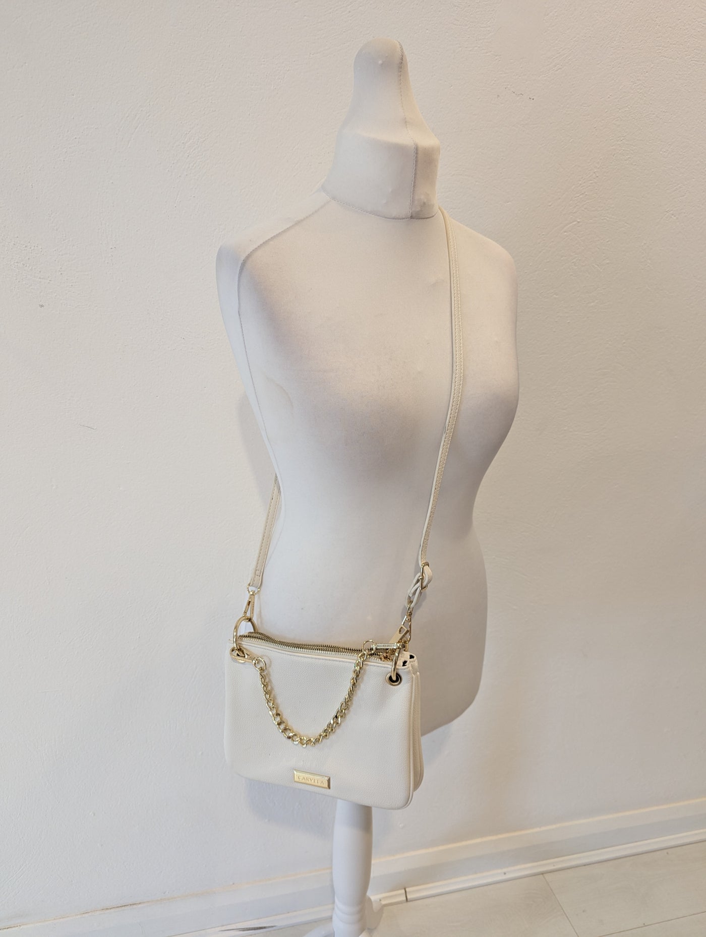 Carvela white crossbody bag