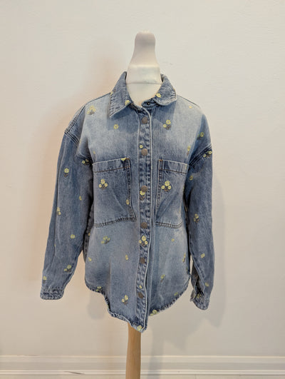 Kaffe Flower Denim Jacket 36