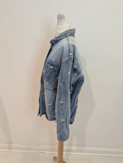 Kaffe Flower Denim Jacket 36