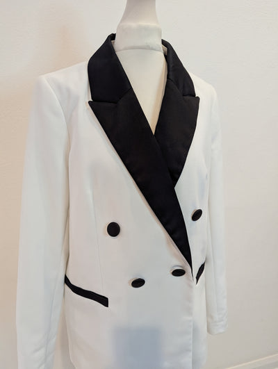 River Island White Tux Jacket 10