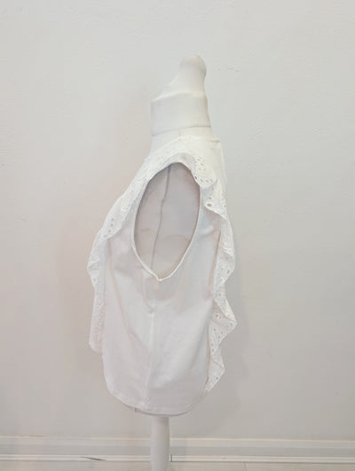 Ichi White Sleeveless Blouse Size XL NWT RRP £35