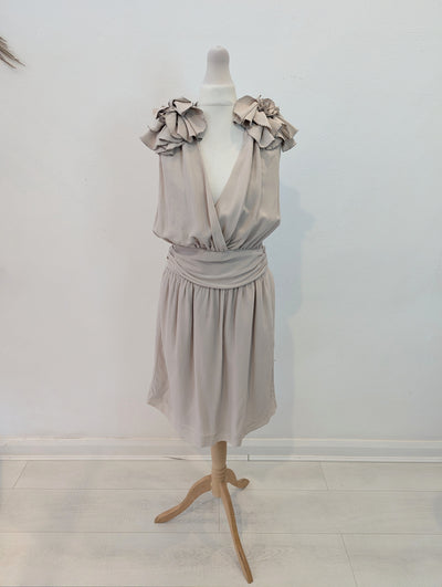 French Connection Cream silk Dress L NWT RRP £150