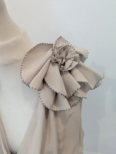 French Connection Cream silk Dress L NWT RRP £150
