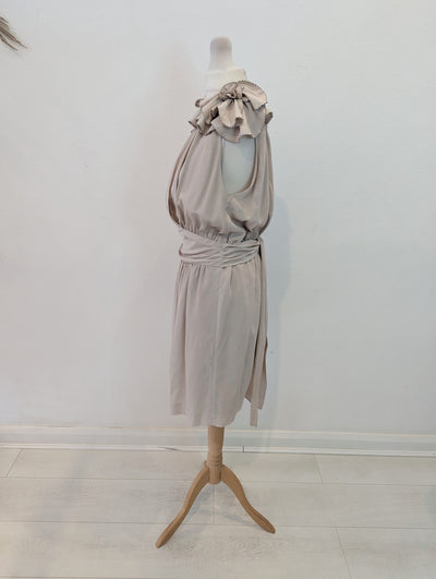 French Connection Cream silk Dress L NWT RRP £150