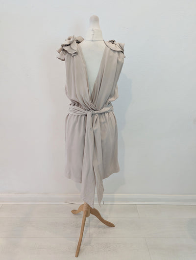French Connection Cream silk Dress L NWT RRP £150