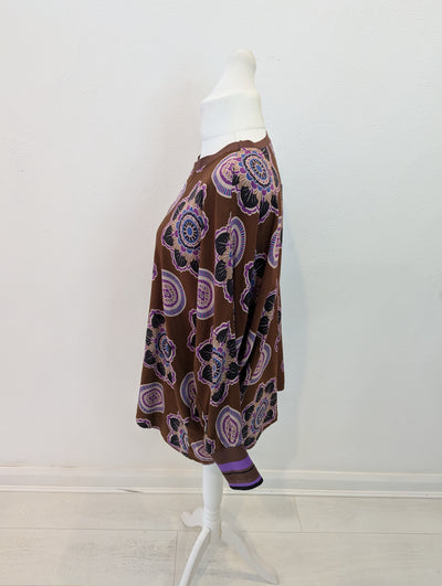 Milano Italy Brown/Purple Top Size 12