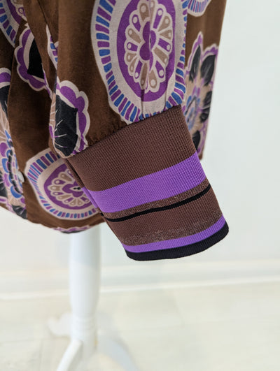 Milano Italy Brown/Purple Top Size 12