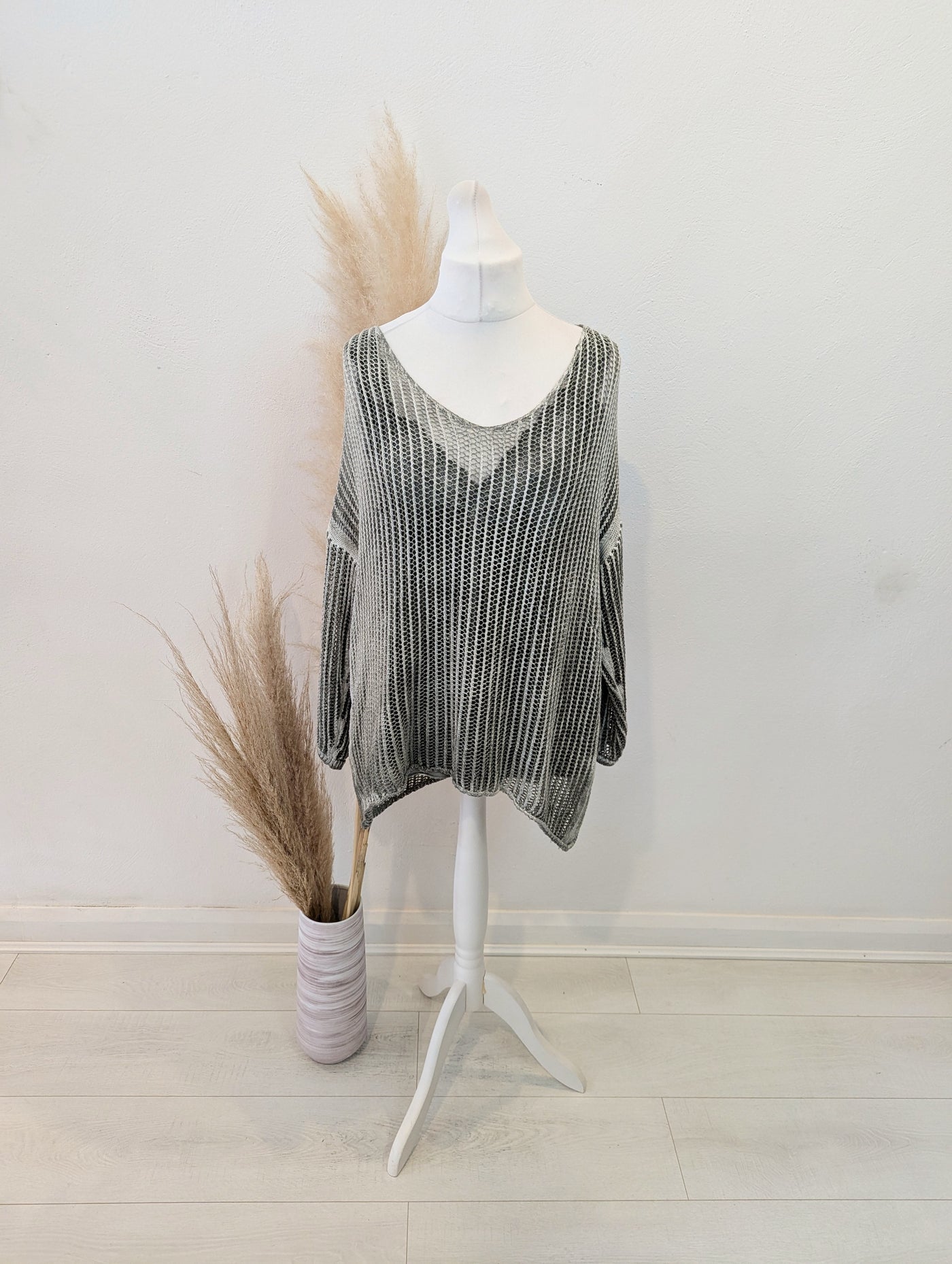 Made in Italy 2 Piece Top Khaki One Size