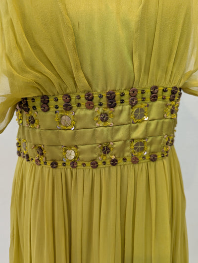 French Connection Lime Silk Dress 12