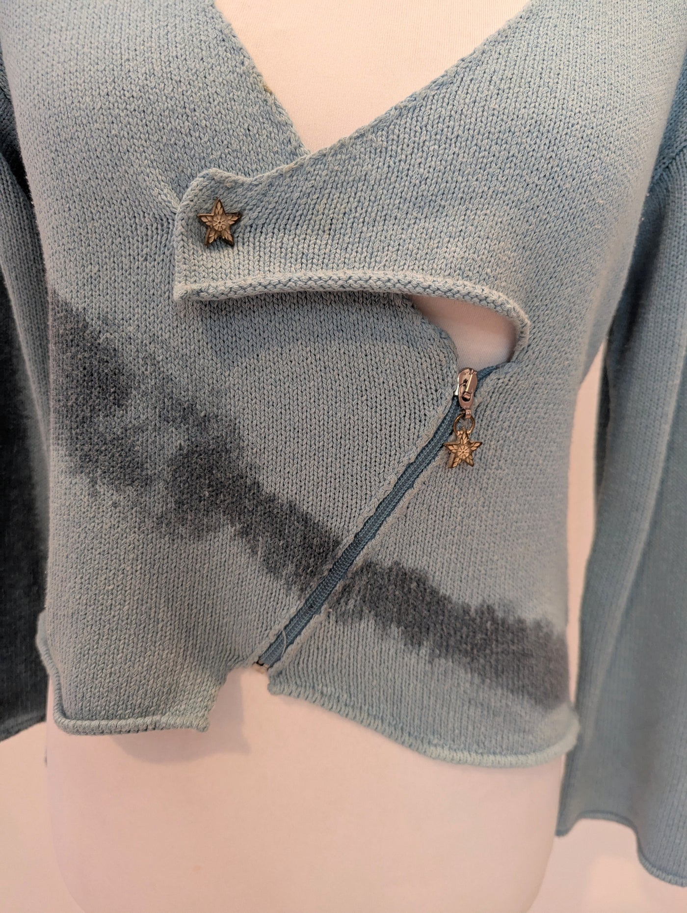Lunatisme Blue Wrap Cardigan M